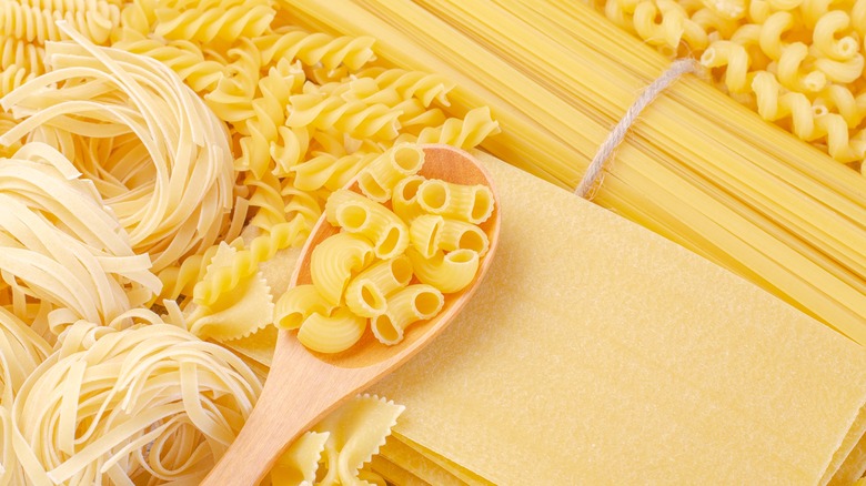 Different pasta shapes