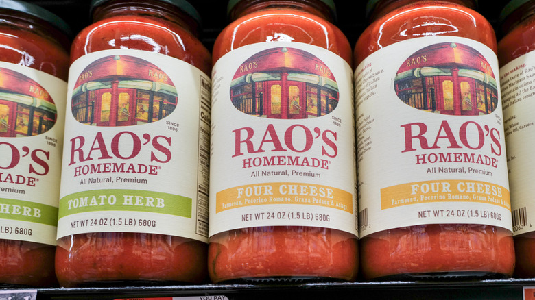 Jars of Rao's tomato sauce