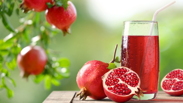 Pomegranates and pomegranate juice