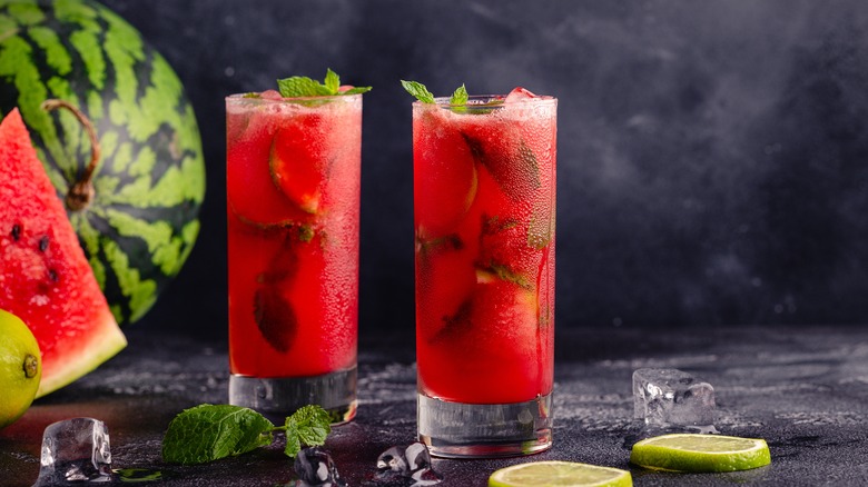 Watermelon mojitos