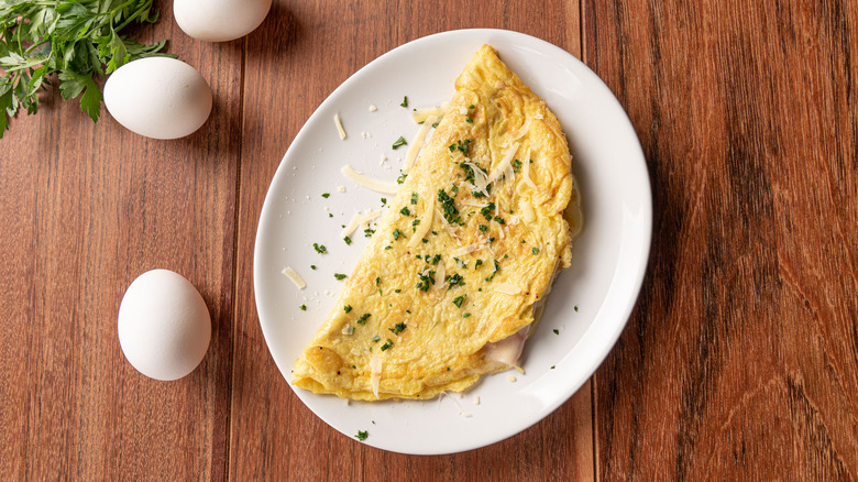 Omelet on plate