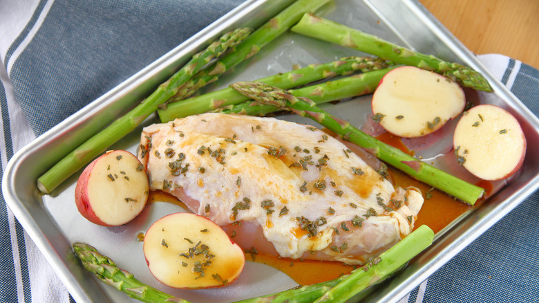 Roast chicken on half-sheet pan