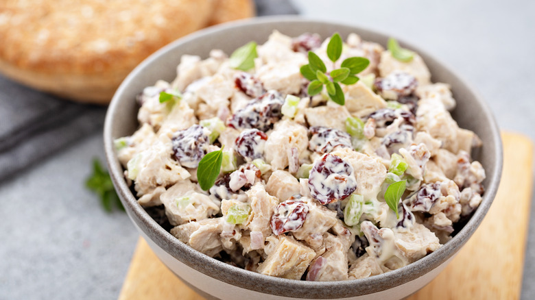 Chicken salad raisins and celery