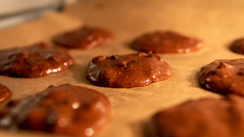 Cookies on baking sheet