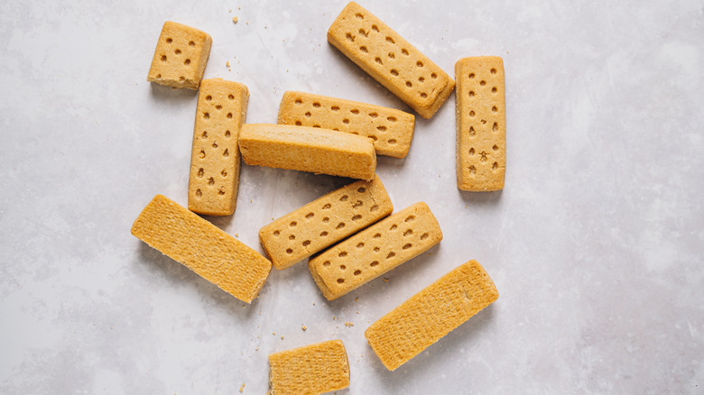 Shortbread cookies on table 