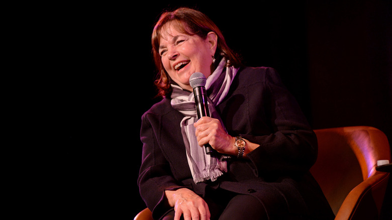 Ina Garten onstage with microphone