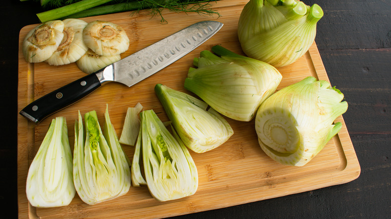 Fennel on cutting board