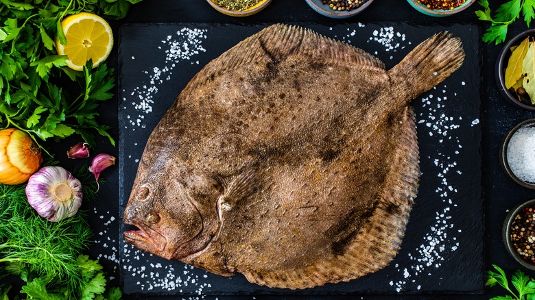 Turbot with fresh ingredients