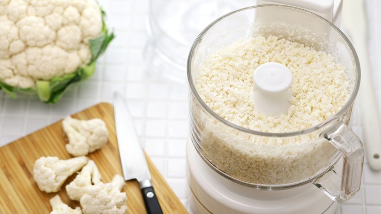 cauliflower in a food processor