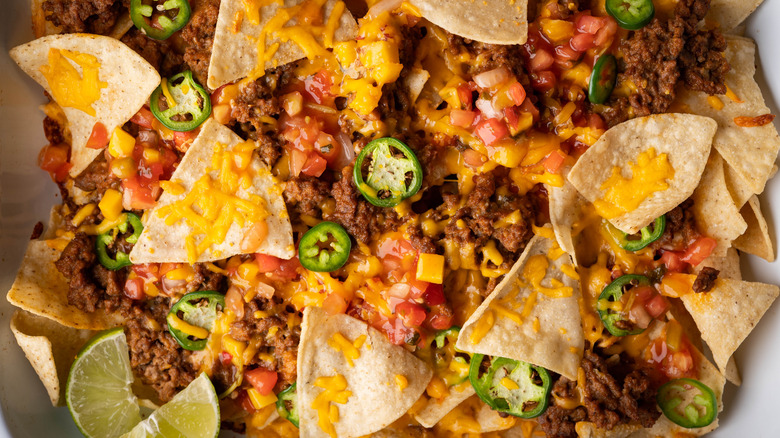 meat and cheese nachos