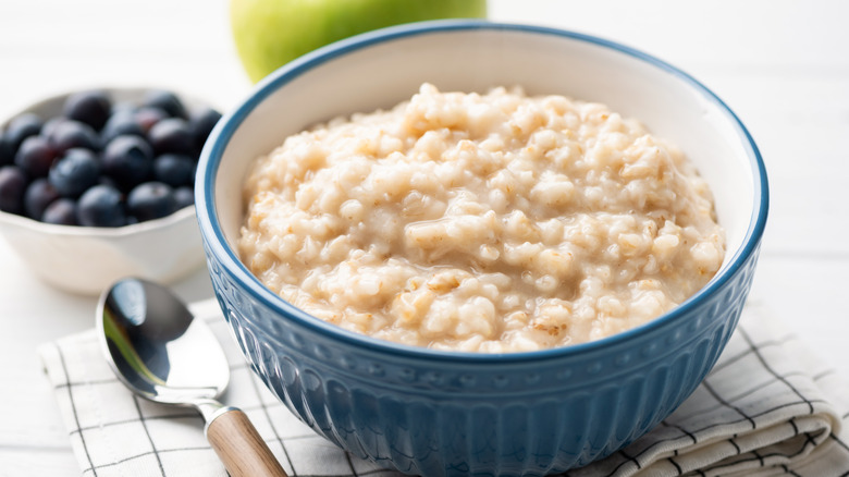 steel-cut oats in bowl