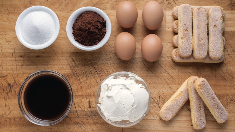 Tiramisu ingredients