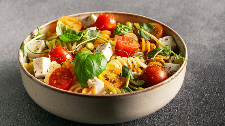 Bowl of pasta salad