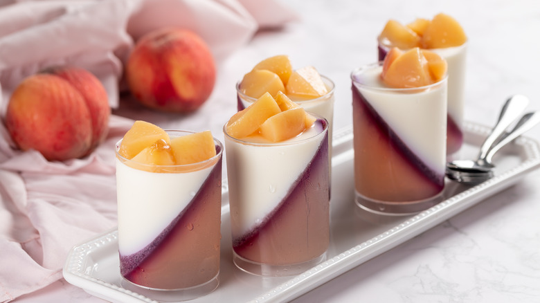 peach panna cotta