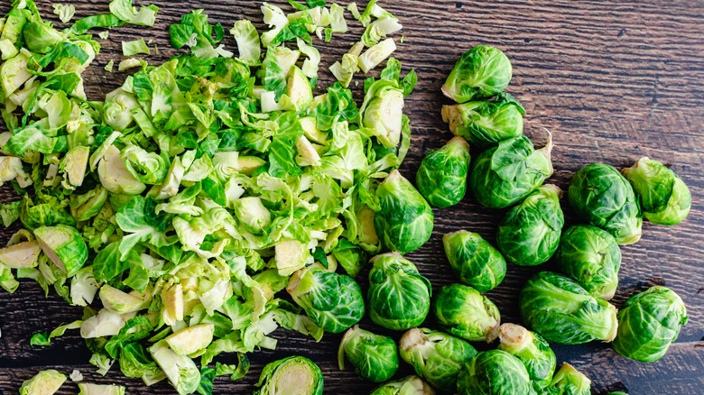 Sliced Brussels sprouts