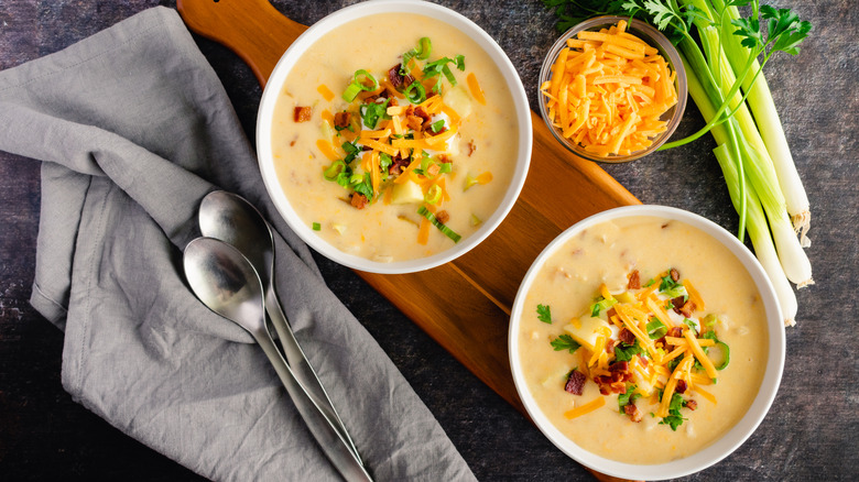 Loaded baked potato soup