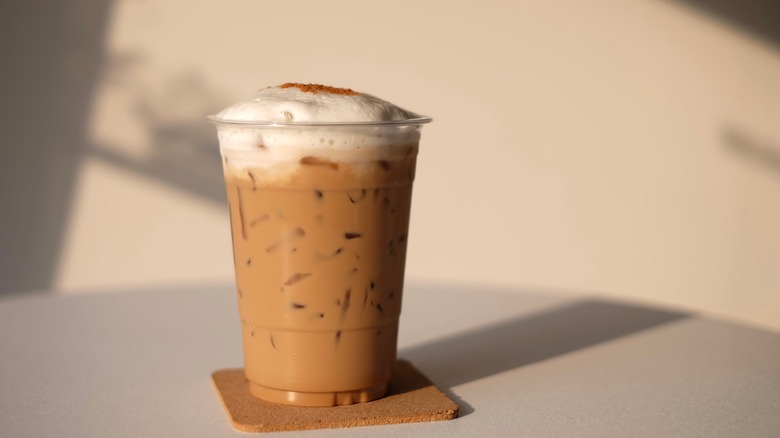 Iced latte with cold foam 