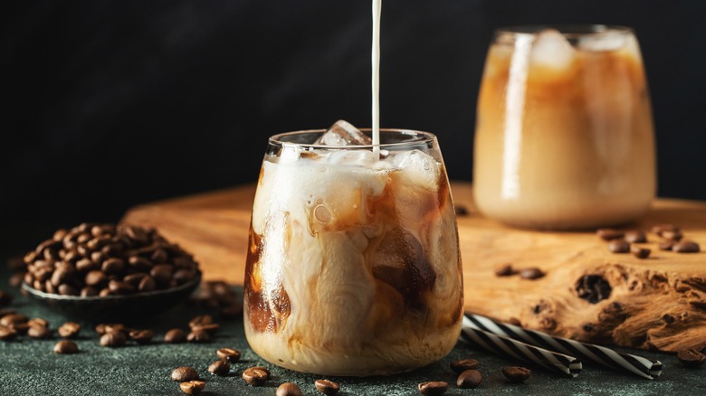 Iced coffee with cold foam 