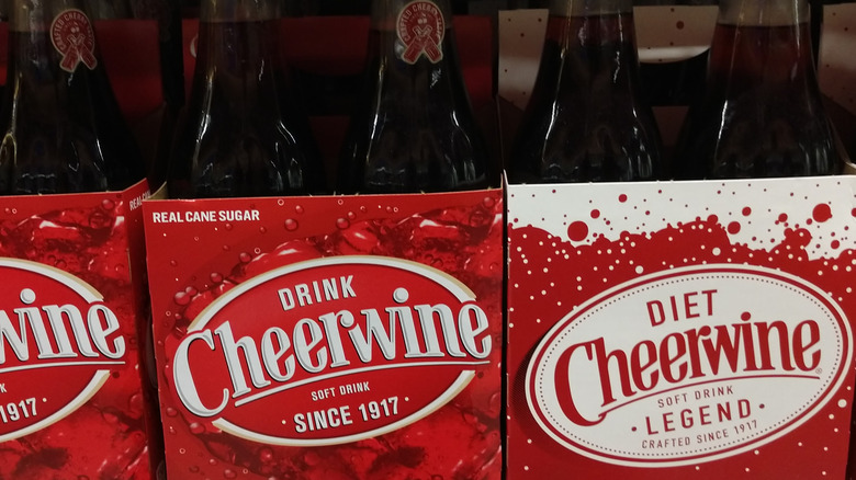 bottles of cheerwine soda