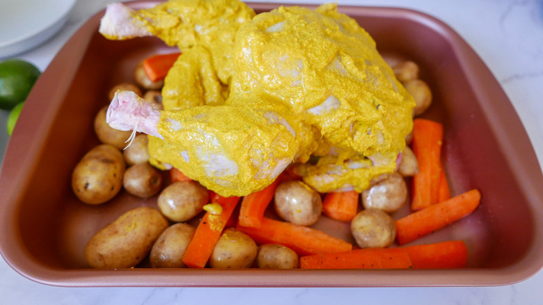 chicken and veggies pre-roast