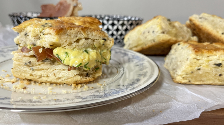 truffle biscuit breakfast sandwich