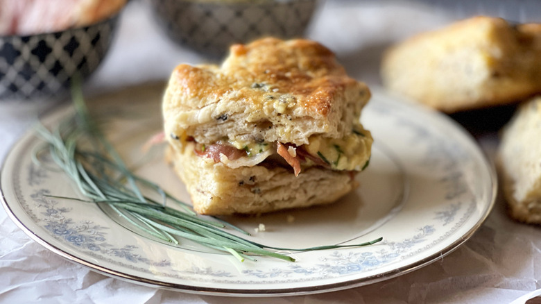 truffle biscuit breakfast sandwich