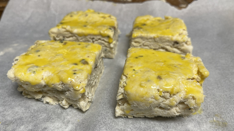 biscuits in baking dish