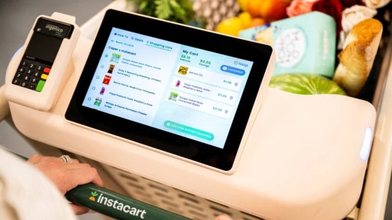 Instacart Caper cart touchscreen