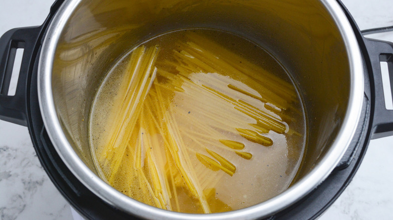 short spaghetti in Instant Pot