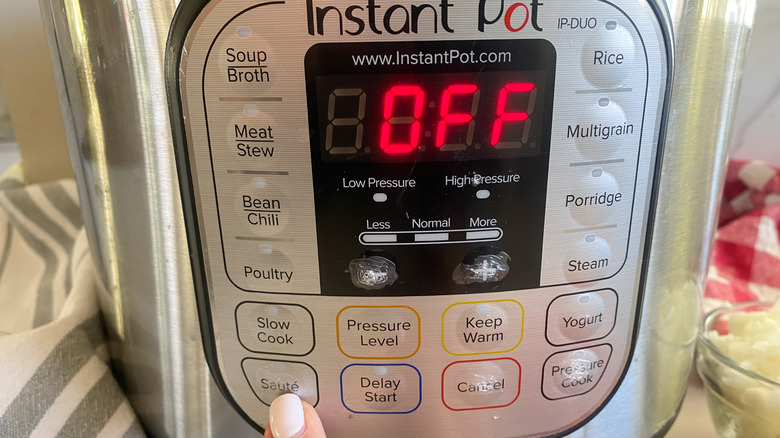 setting the instant pot