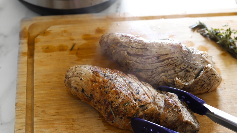 tenderloin on a cutting board 