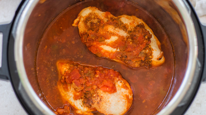 cooked chicken in instant pot