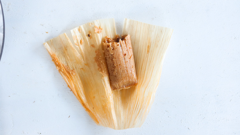 tamale in a corn husk