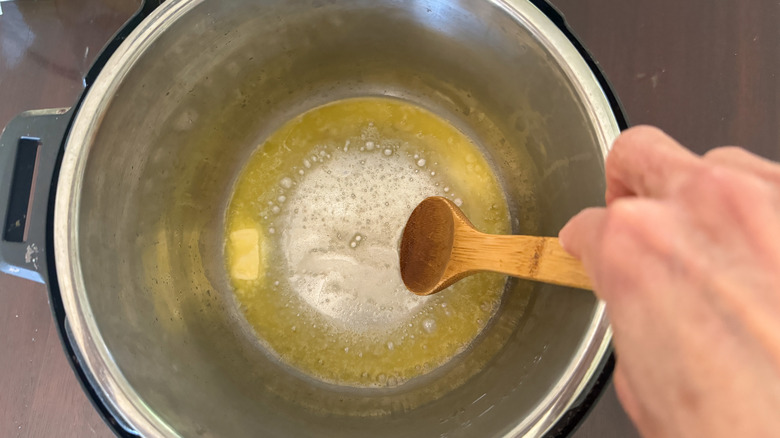 butter melted in instant pot