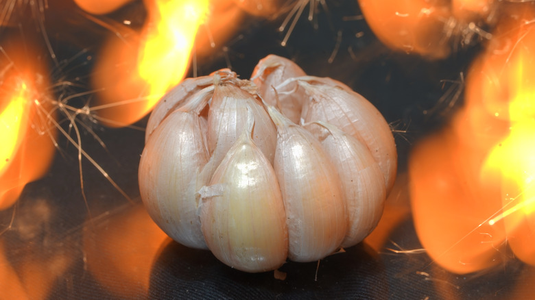 Garlic and flames