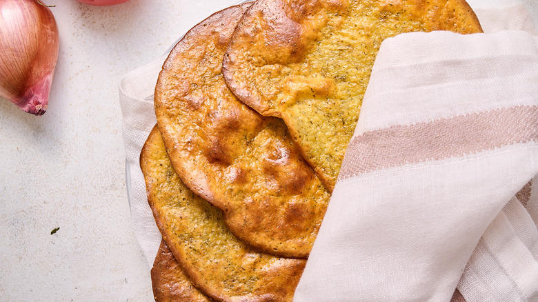 cottage cheese flatbreads on plate