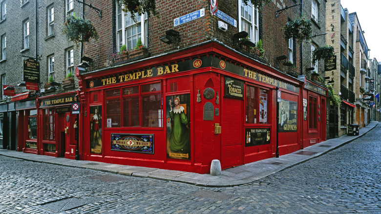 Exterior of Temple Bar in Dublin, Ireland