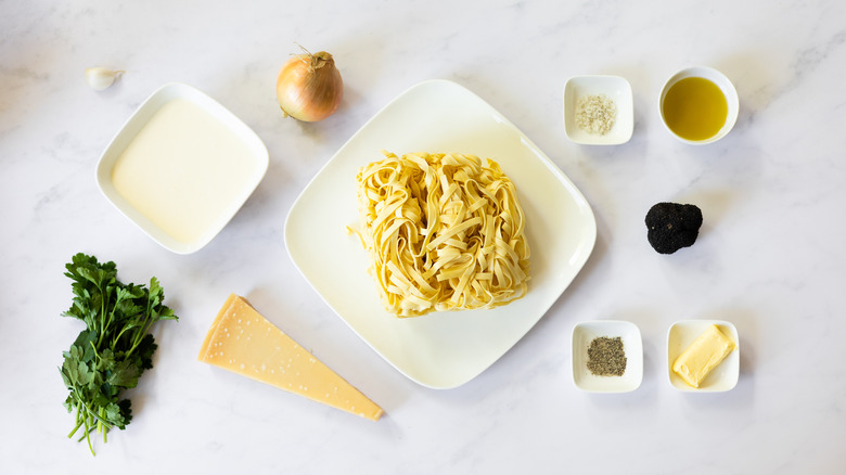 creamy truffle pasta ingredients