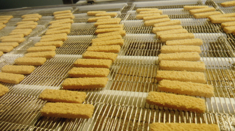 fish sticks being manufactured 