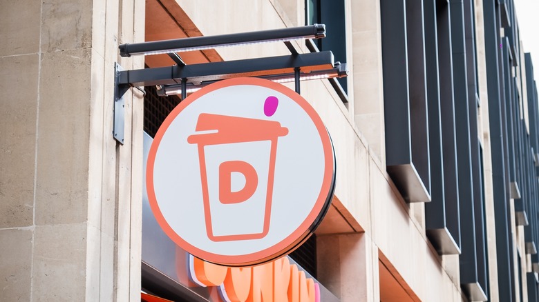 Dunkin' logo storefront sign