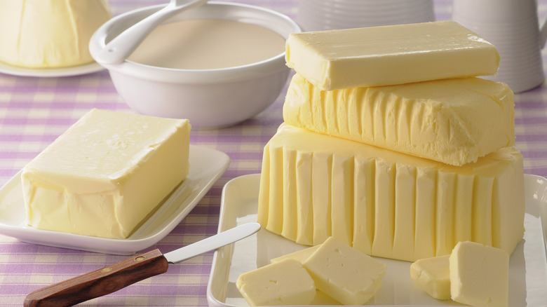 Blocks of butter