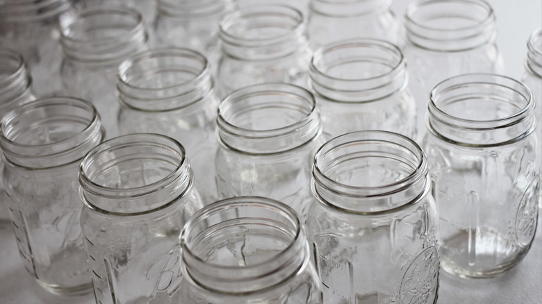 empty Mason jars