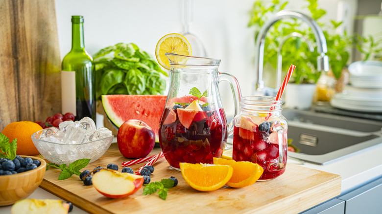 red sangria pitcher