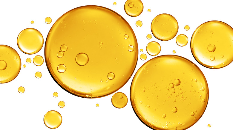 Bubbles of yellow oil