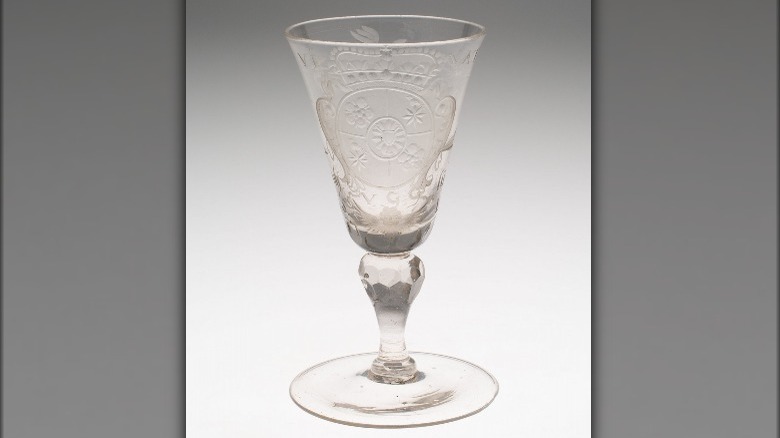 Lead crystal tulip glass