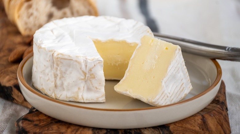 brie cheese with soft rind