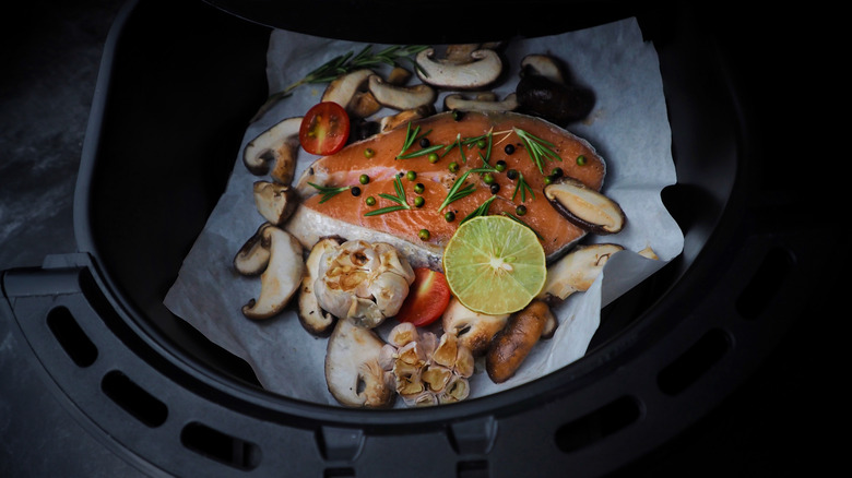 Salmon dish in air fryer