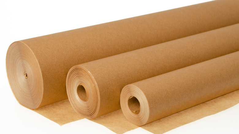 rolls of parchment paper