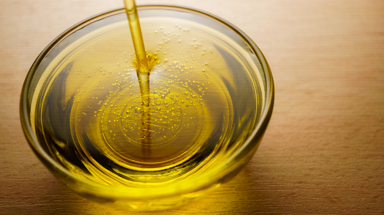 Cup of vegetable oil