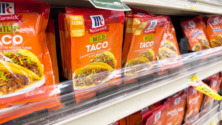 packets of McCormick taco seasoning